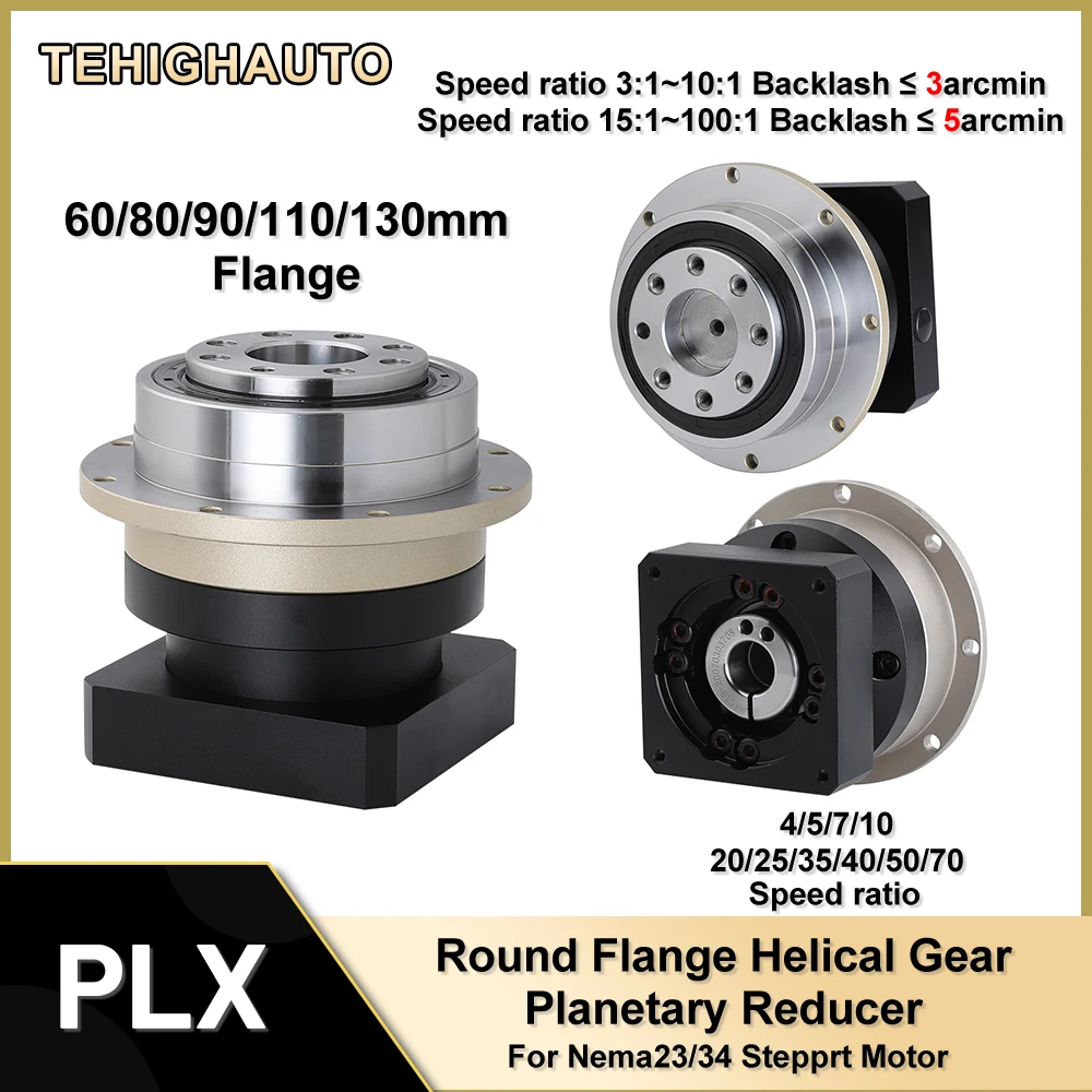 Planetary Gearbox Reducer Nema 23 34 - Brida circular Engranaje helicoidal Reductor planetario
