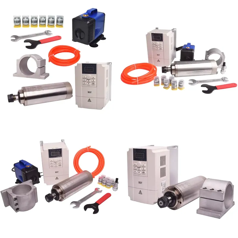 2.2Kw Water Cooled Spindle Kit Vfd - Conjunto de Husillo Refrigerado por Agua