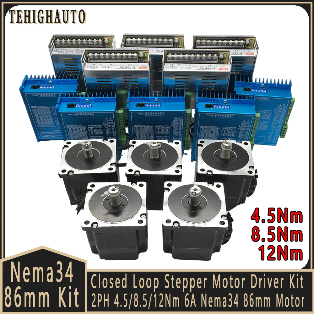Hybrid Servo Driver Nema 34 8.5Nm - Kit de Motor paso a paso