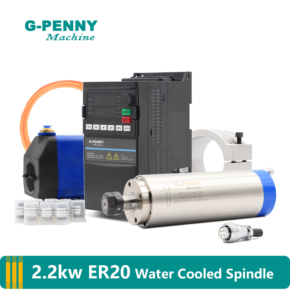 2.2Kw Water Cooled Spindle Kit Vfd - Kit de Husillo Refrigerado por Agua