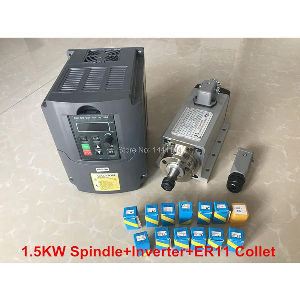 Kit de Motor de husillo refrig - Air Cooled 1.5Kw Spindle Motor Inverter 110V reseña y precio