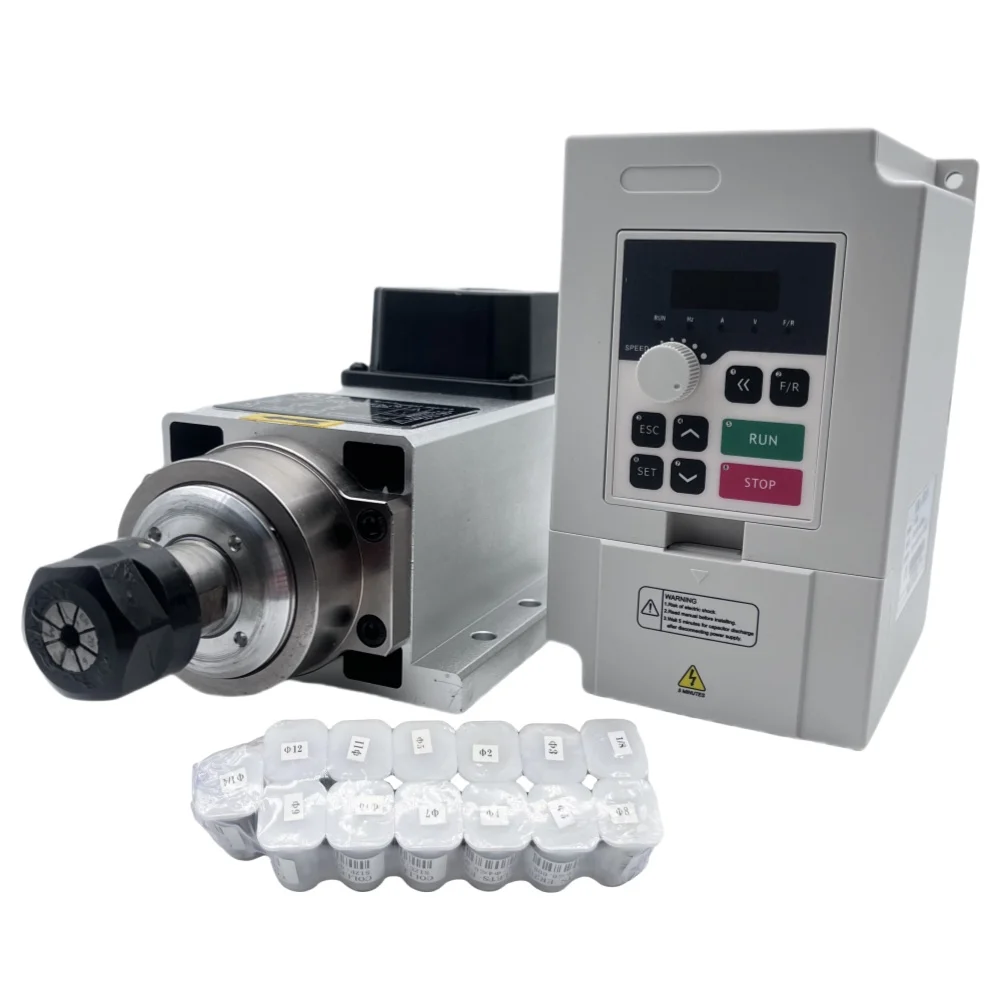 Kit de Motor de Husillo CNC de - Air Cooled 1.5Kw Spindle Motor Inverter 110V reseña y precio