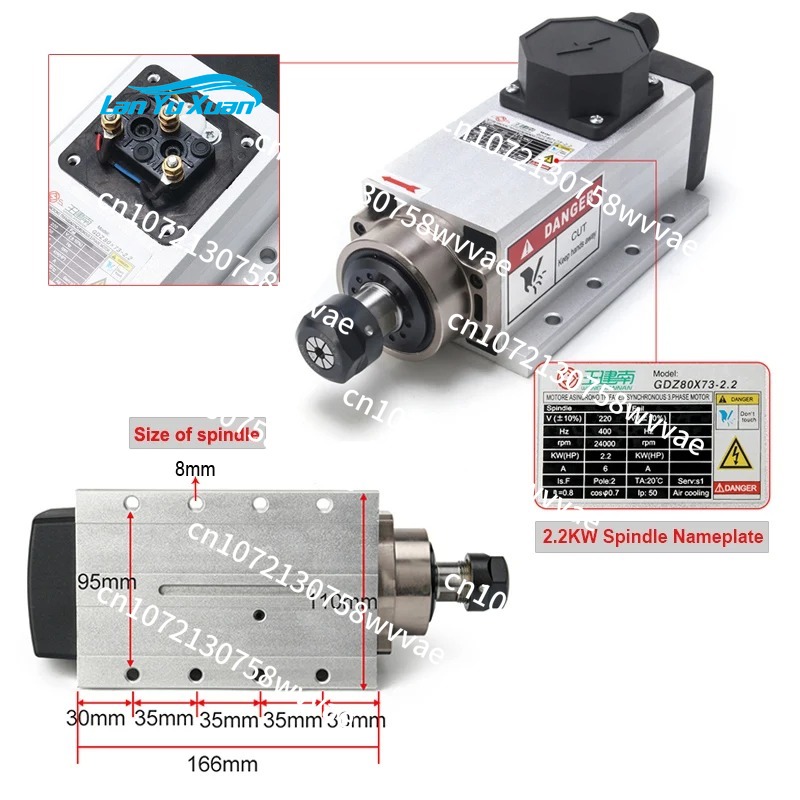 Kit de Husillo CNC Refrigerado - Air Cooled 1.5Kw Spindle Motor Inverter 110V reseña y precio