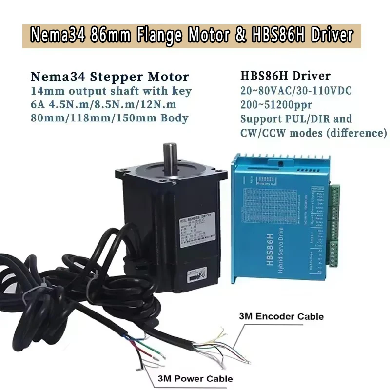 Kit de Motor paso a paso de ci - Hybrid Servo Driver Nema 34 8.5Nm reseña y precio