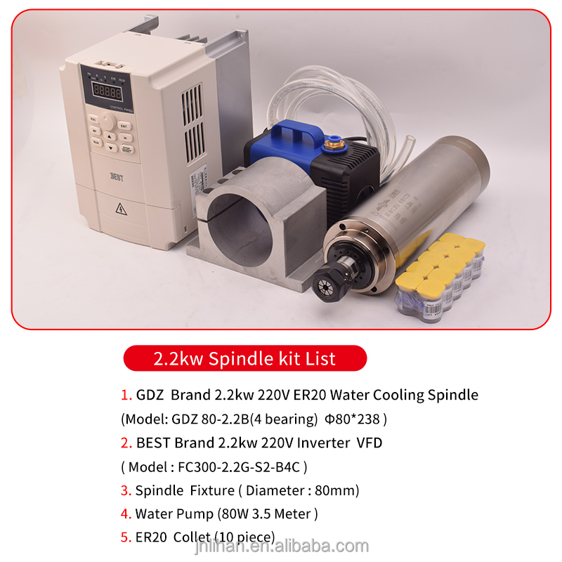 Kit de Inversor VFD para Motor - 2.2Kw Water Cooled Spindle Kit Vfd reseña y precio