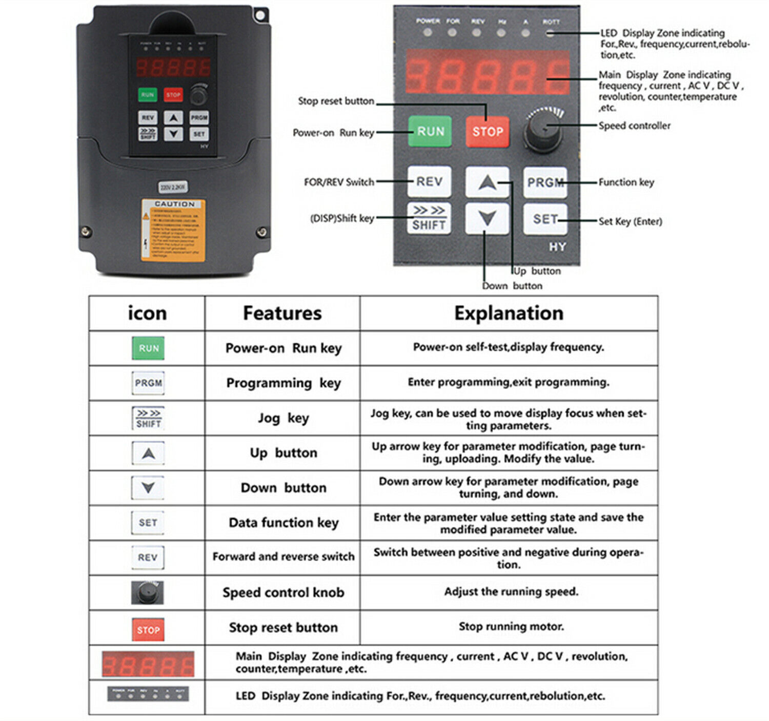 【UE/EE. UU.】2.2KW 220V 8A GDZ- - 2.2Kw Water Cooled Spindle Kit Vfd reseña y precio