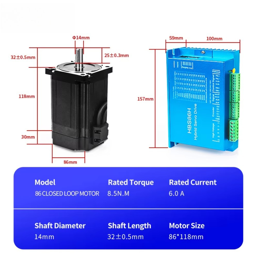 Kit servo híbrido de circuito  - Hybrid Servo Driver Nema 34 8.5Nm reseña y precio